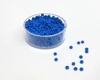 Rocailles 2,6mm PermaLux blau matt